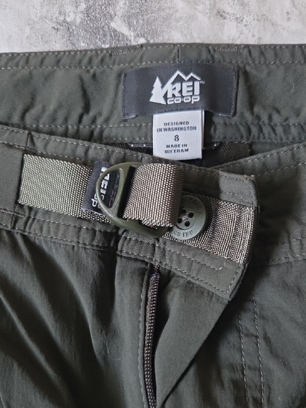 REI Women's Zip-Off Cargo Pants — Olive Green - Picture 2 of 6